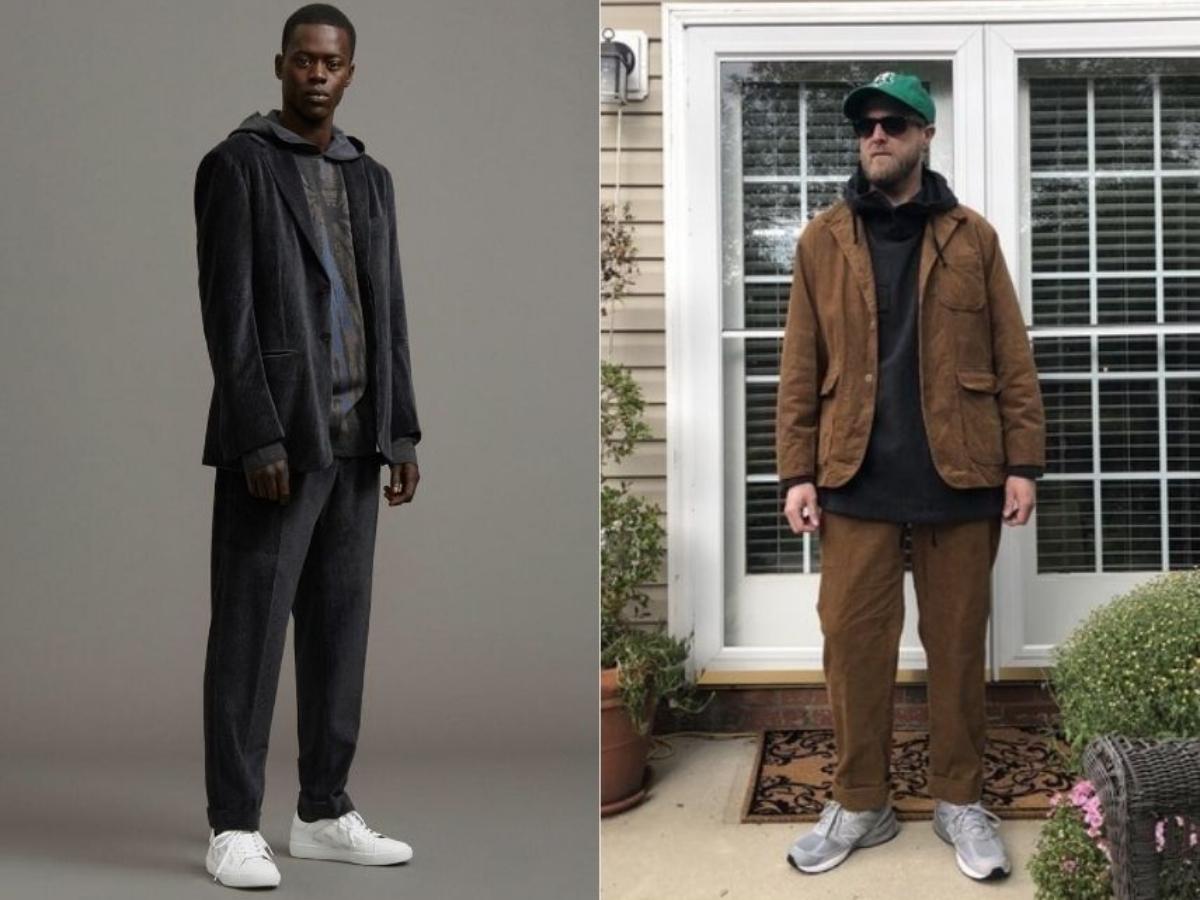 Phối suit nhưng tăm với áo hoodie giúp giữ ấm cơ thể hoàn hảo 