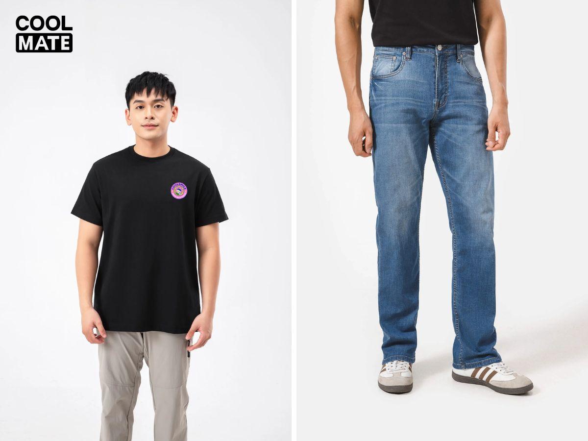 Thử kết hợp áo thun trơn cùng quần jean, đính kèm vài phụ kiện cho phong cách Grunge nhé!