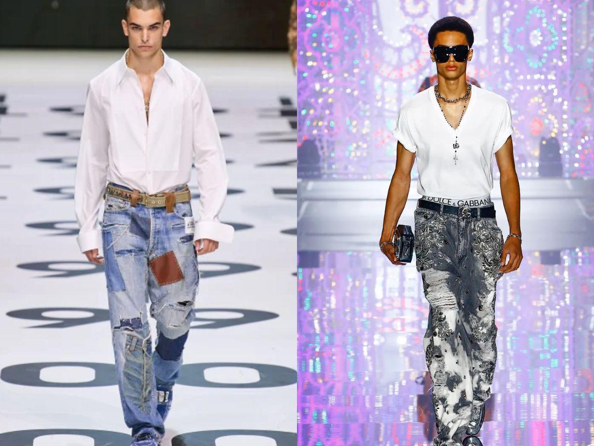 Phong cách cá tính, nổi bật với thắt lưng khóa lớn và quần jeans
