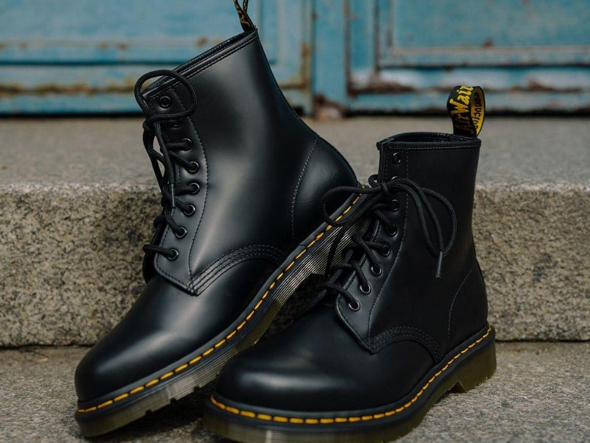 Chất liệu da và đế giày Dr. Martens