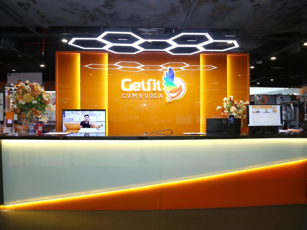Getfit Gym & Yoga nổi bật với diện tích lớn, mang đến không gian tập luyện rộng rãi