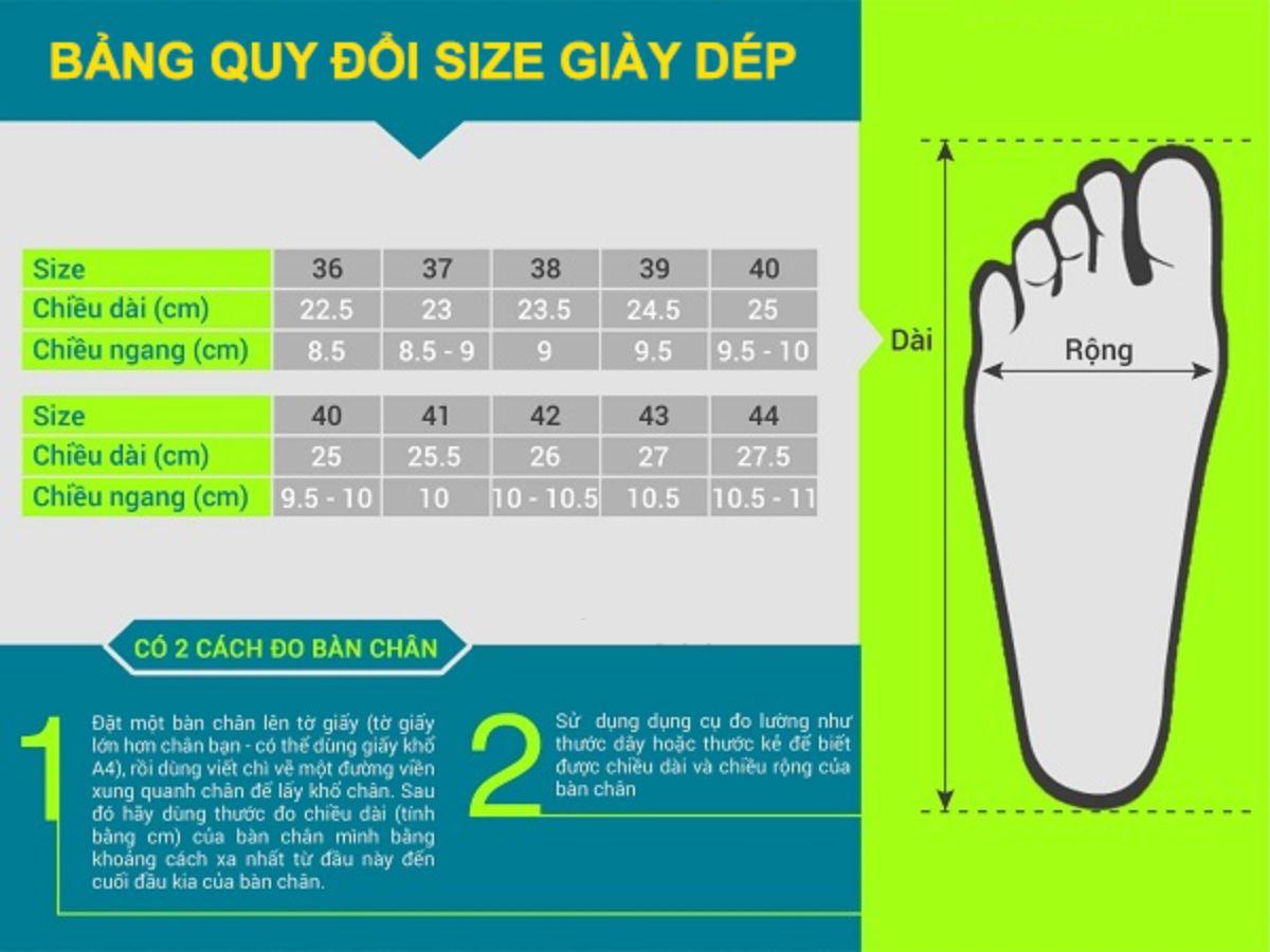 Cách chọn Size Dép Online Chuẩn Không Cần Chỉnh