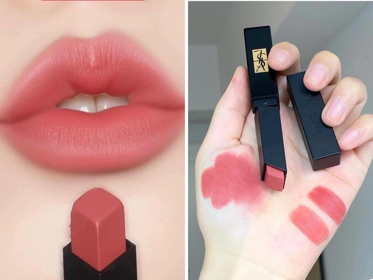 Chất son lì của YSL The Slim Velvet Radical tạo cảm giác lì trên môi