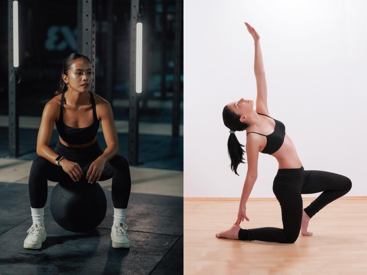 Tập yoga nhẹ nhàng để làm nóng cơ thể trước khi tập gym