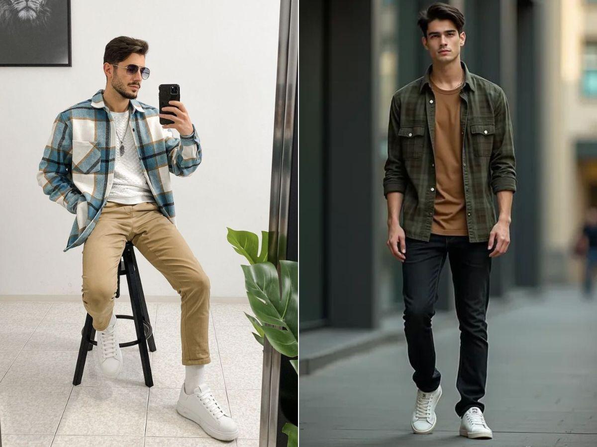 Phối đồ nhiều lớp là một kỹ thuật tuyệt vời để tạo cảm giác đầy đặn cho người gầy