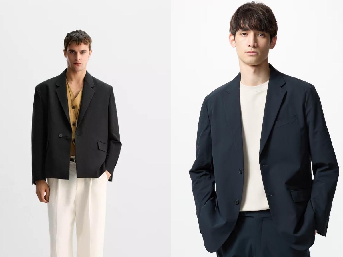Blazer nam của Zara có kiểu dáng hiện đại, chất liệu theo mùa, màu sắc đa dạng