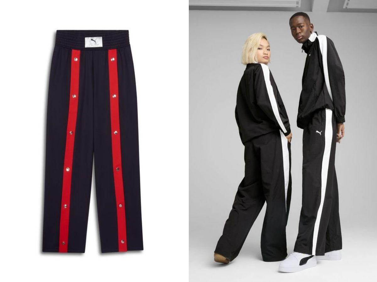 Quần sọc dọc Puma có một dải sọc rộng chạy dài