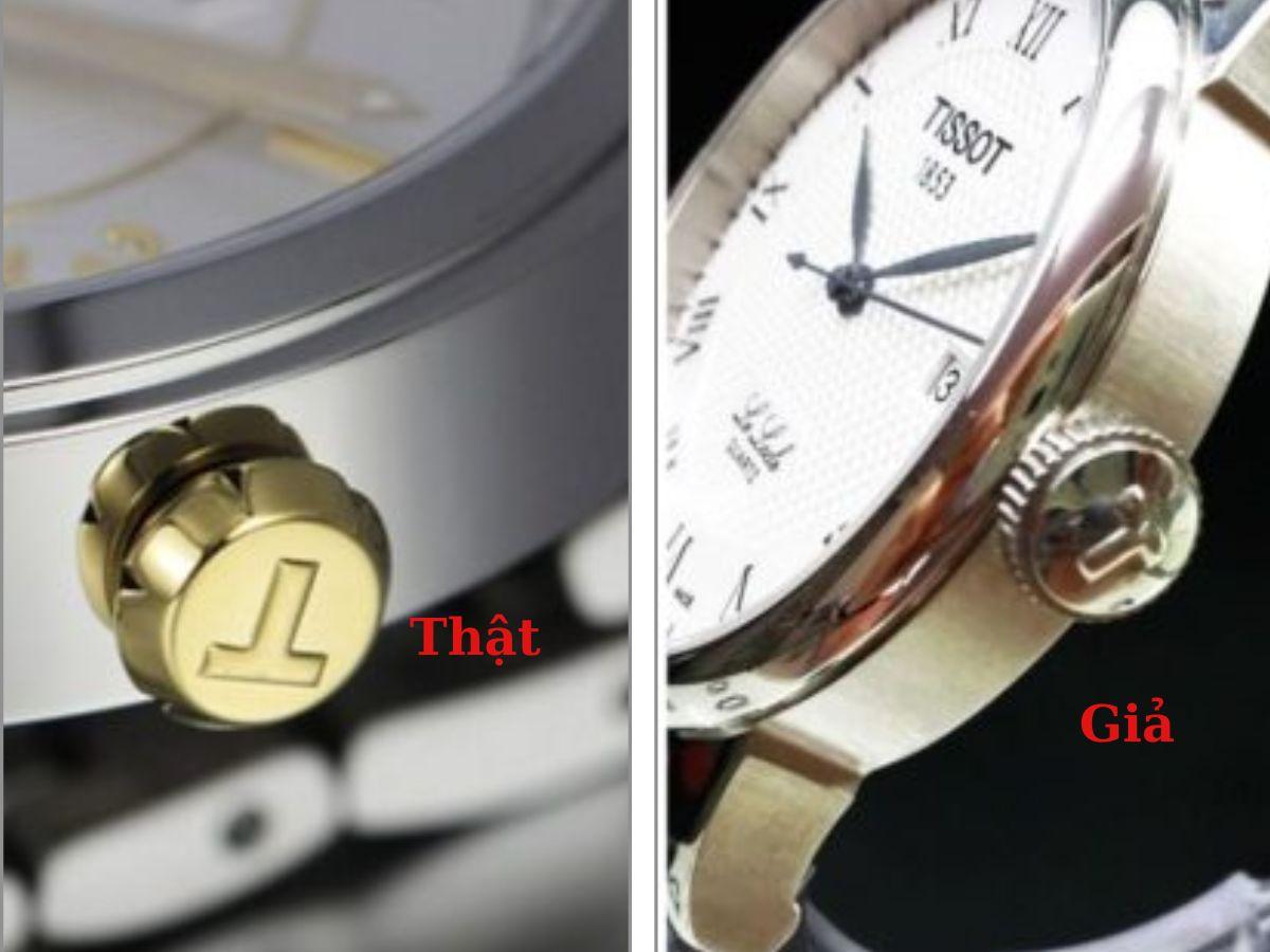 Kiểm tra logo và chữ khắc của đồng hồ