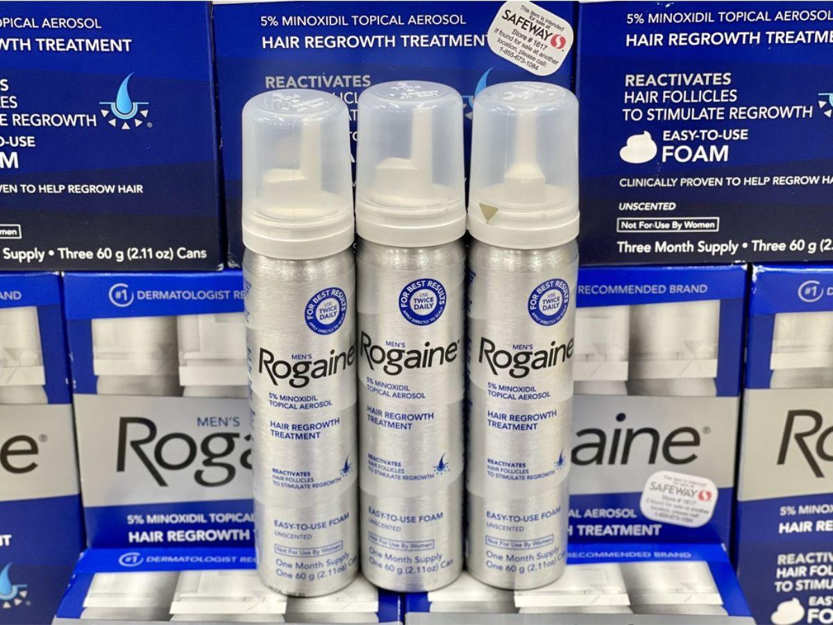 Rogaine for Men Foam (Minoxidil 5%) có kết cấu bọt mềm, thích hợp để xoa lên chân tóc