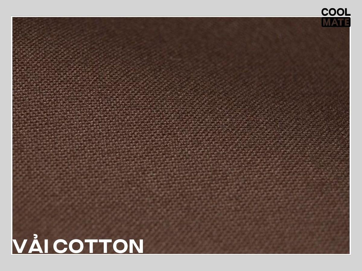Vải cotton dùng may áo khoác phổ biến, thấm hút, mềm mịn