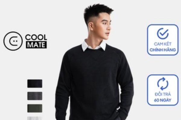 Áo thun nỉ tay dài nam Coolmate
