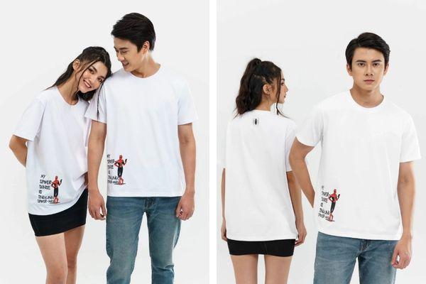 Áo phông nam trắng in hình Spider-Man Sense, hợp tác giữa Coolmate và Disney