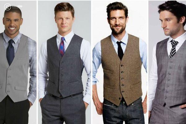 Phối áo vest da cho dáng người tiêu chuẩn