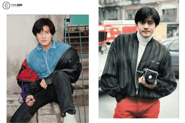 Phong cách thời trang nam thập niên 90s với quần jeans sáng màu