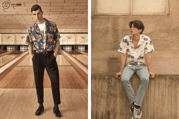 Phong cách thời trang nam thập niên 90s với áo sơ mi Hawaii