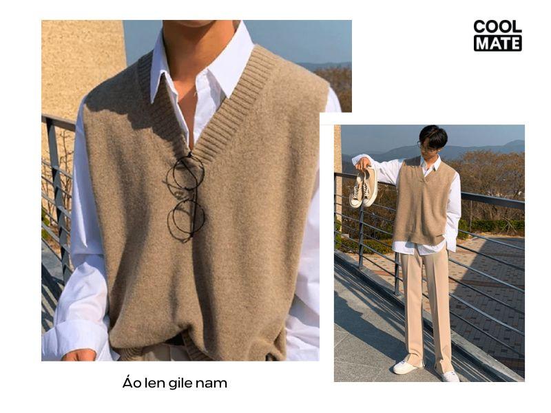 Áo len gile nam - item thời trang mùa đông không thể bỏ qua