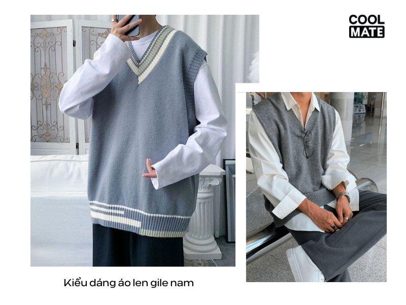 Kiểu dáng áo len gile nam
