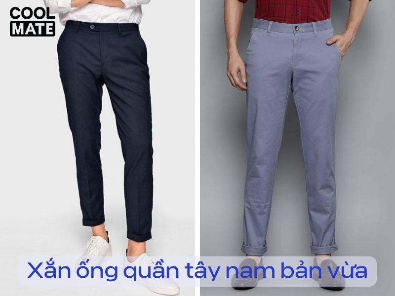 Cách xắn ống quần tây nam bản vừa