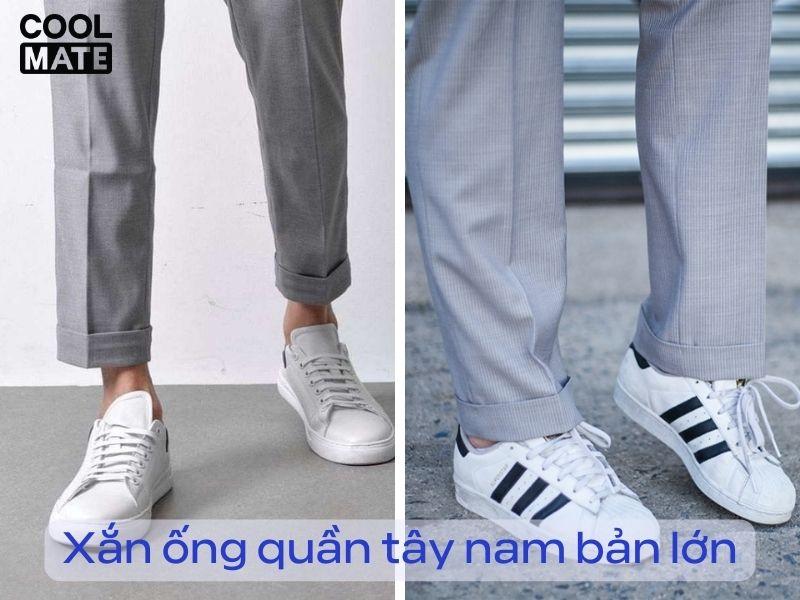 Cách xắn ống quần tây nam bản lớn