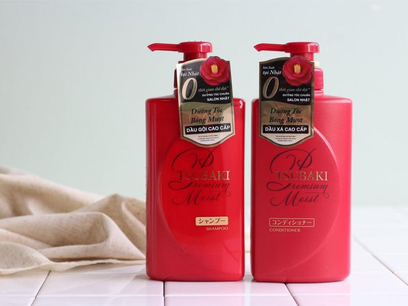 Dầu gội dưỡng tóc bóng mượt Tsubaki Premium Moist Shampoo