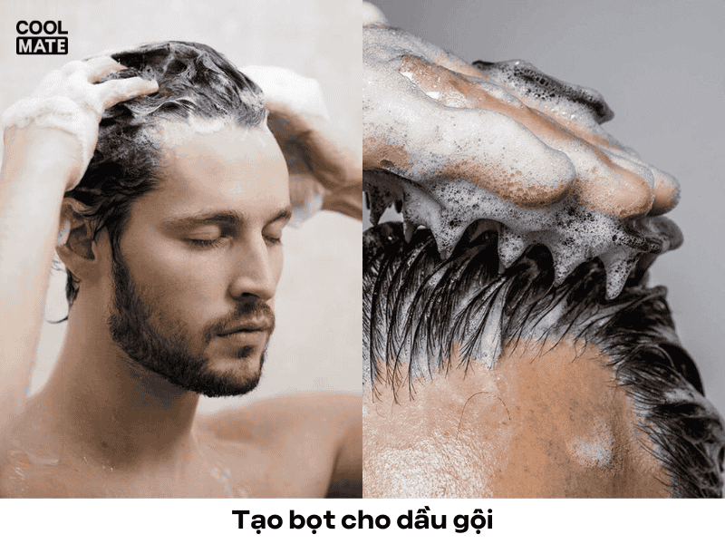 Tạo bọt cho dầu gội (Nguồn ảnh: Coolmate)