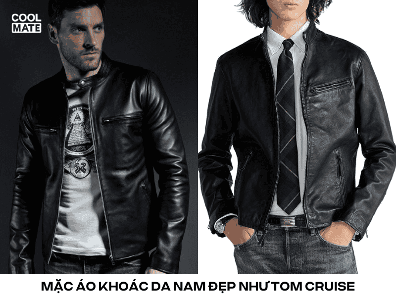 mặc áo khoác da nam đẹp như Tom Cruise