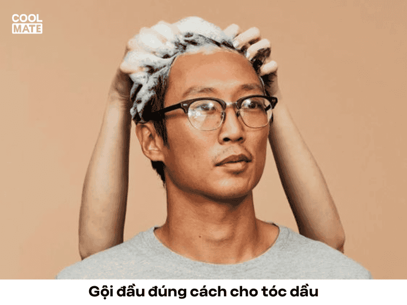 Gội đầu đúng cách cho tóc dầu (Nguồn ảnh: Coolmate)