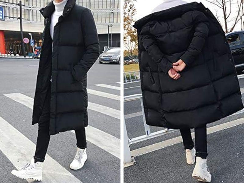 Áo phao dáng dài Hàn Quốc nam - xu hướng thời trang mùa đông