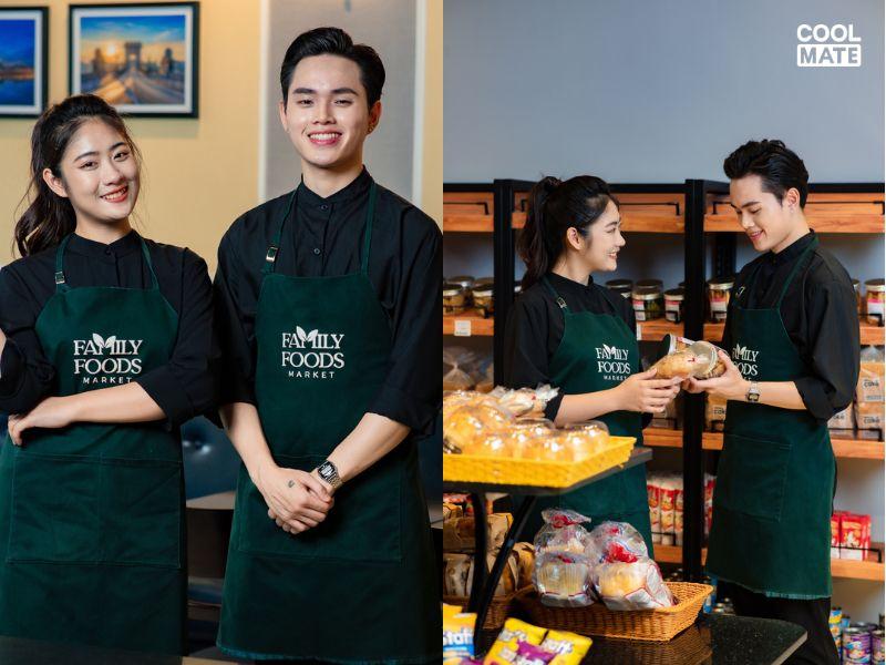 Tạp dề đồng phục làm bánh