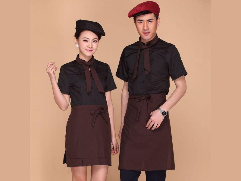 Tạp dề đồng phục màu nâu