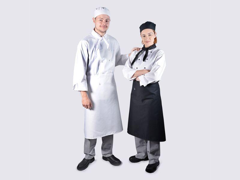 Tạp dề đồng phục màu trắng