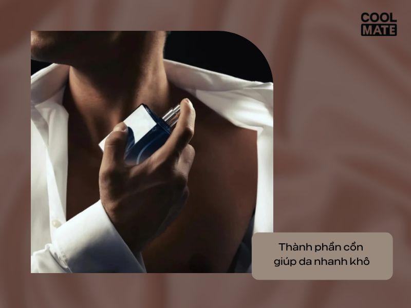 Cồn giúp nước hoa nhanh khô trên da