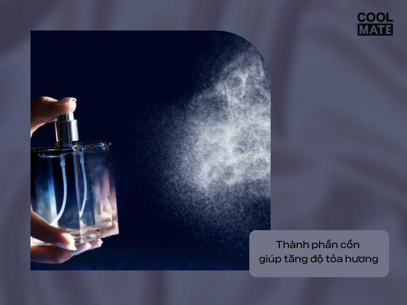 Cồn giúp nước hoa toả hương tốt hơn