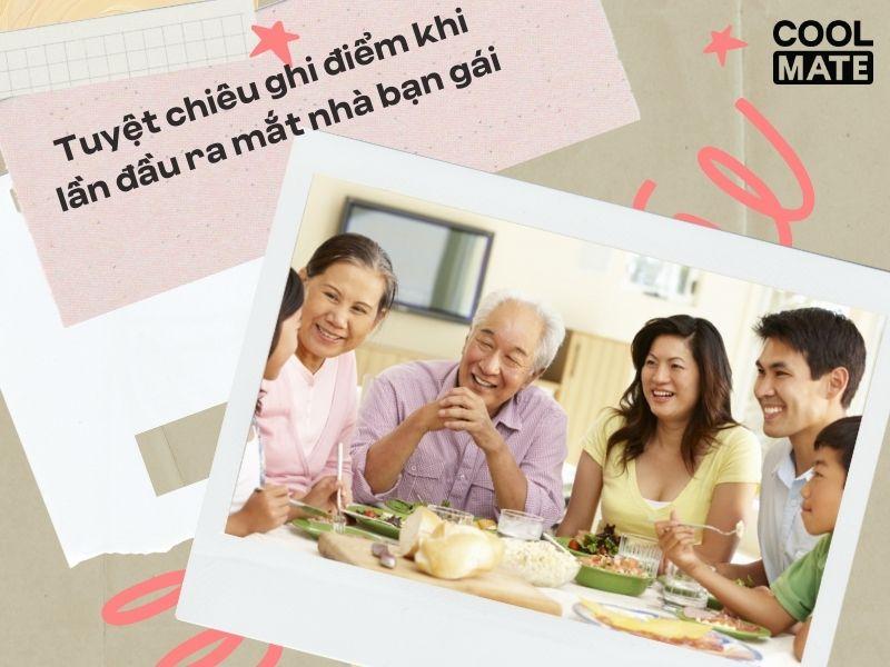 Cặp đôi hạnh phúc khi ra mắt gia đình