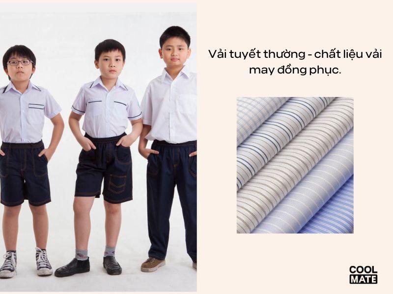 Vải tuyết thường - chất liệu vải may đồng phục.