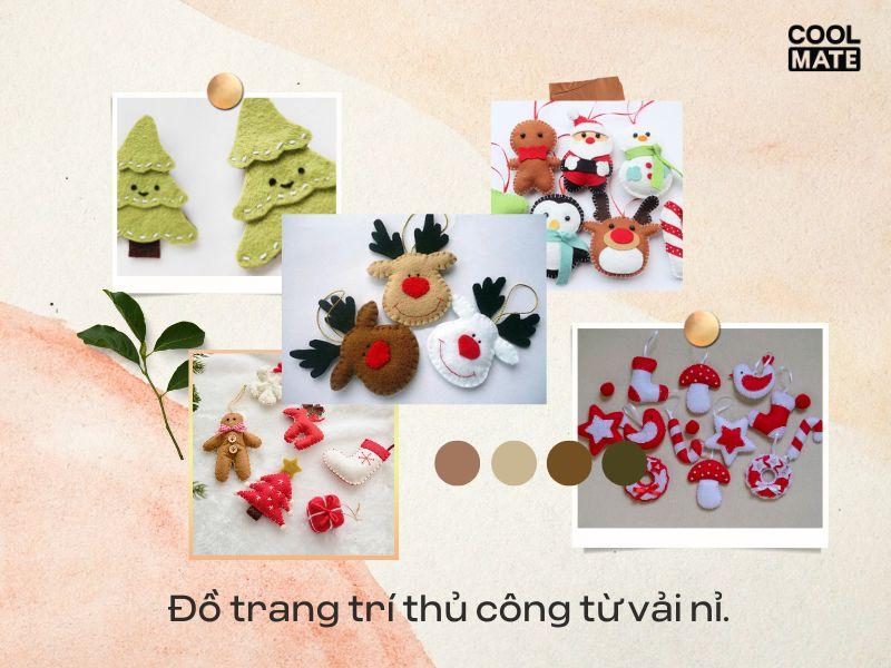 Đồ trang trí thủ công từ vải nỉ.