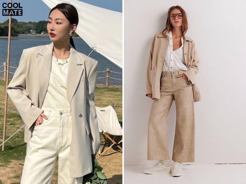 phối đồ nữ cá tính với áo blazer