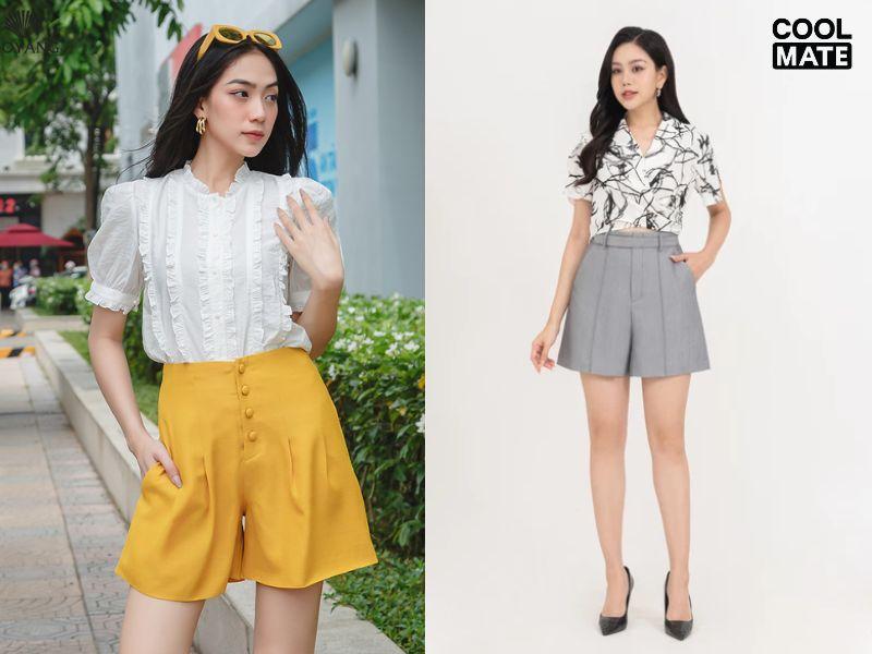 Quần short nữ ống rộng