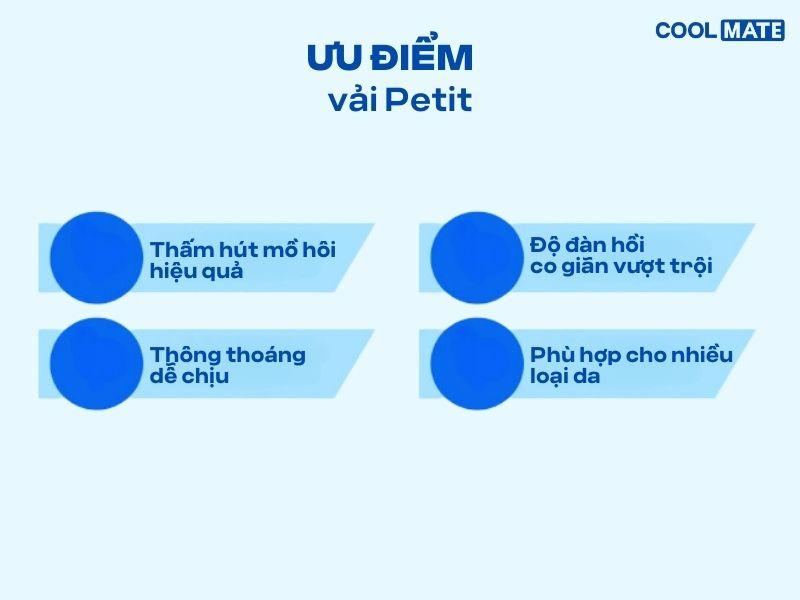 Vải petit có độ đàn hồi, co giãn vượt trội