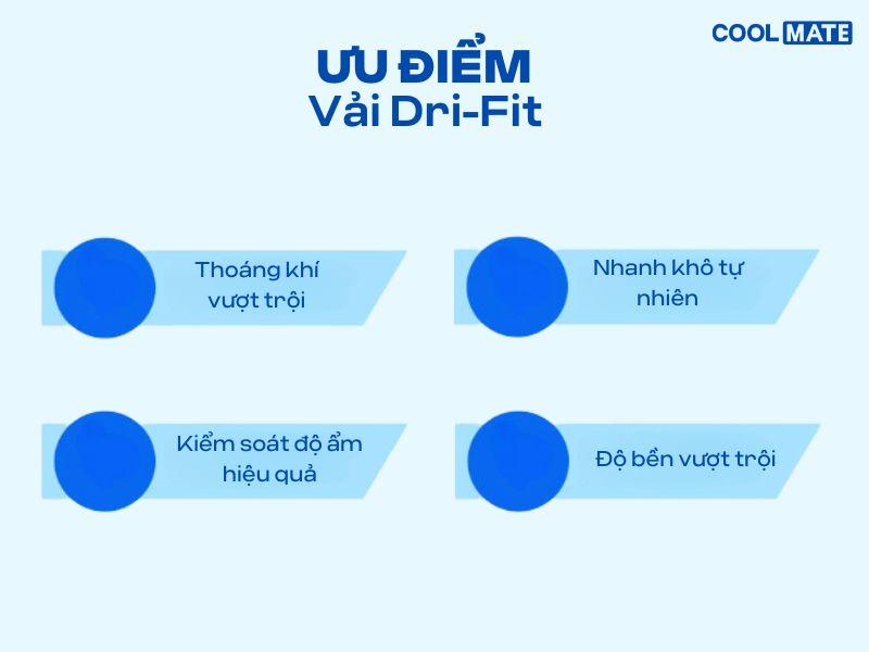 Ưu điểm của vải Dri-fit