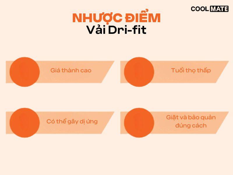 Hạn chế của dòng vải dri-fit