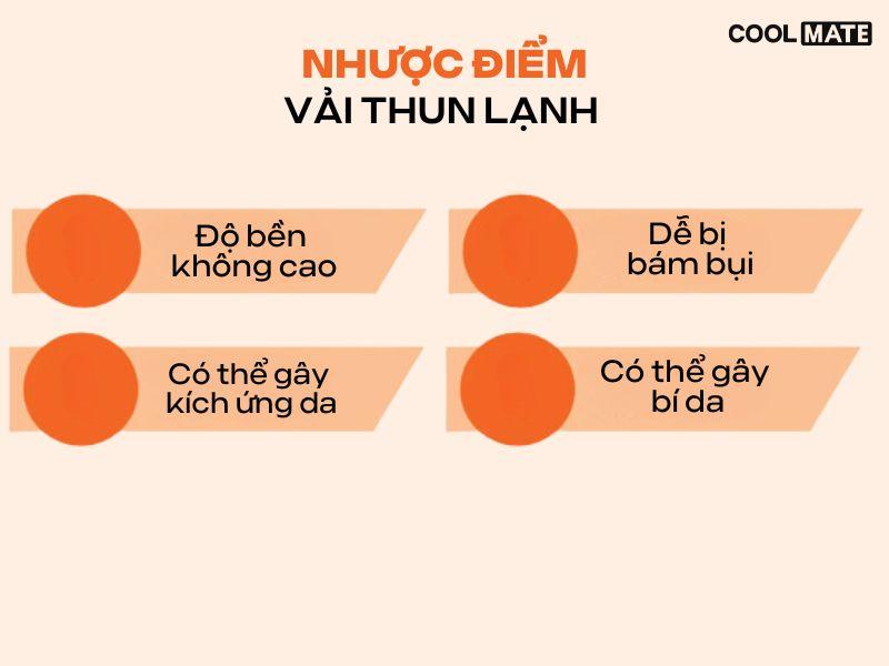 Nhược điểm của vải thun lạnh