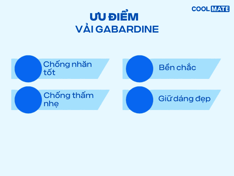 Ưu điểm của vải Gabardine