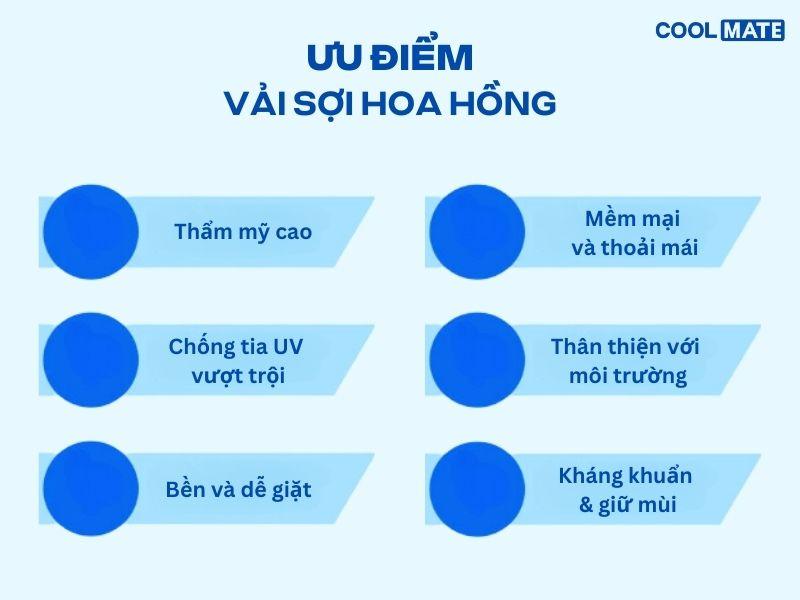 Ưu điểm của vải sợi hoa hồng