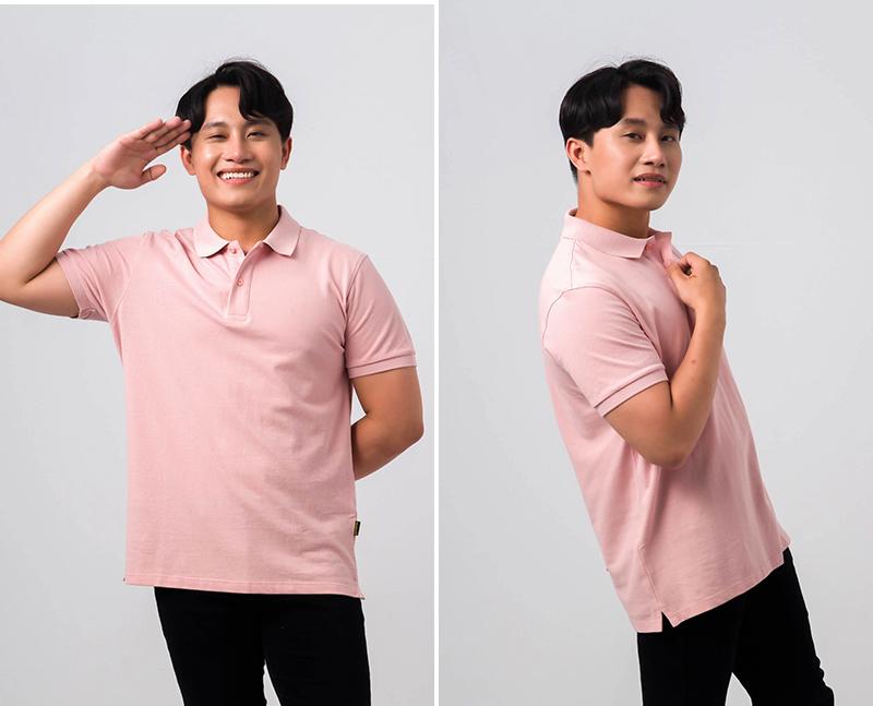 Áo polo nam màu hồng Gold Rhino