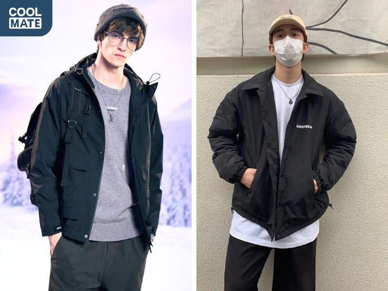 Để tạo nên vẻ ngoài phá cách, bạn hãy thử kết hợp áo khoác gió với sweater