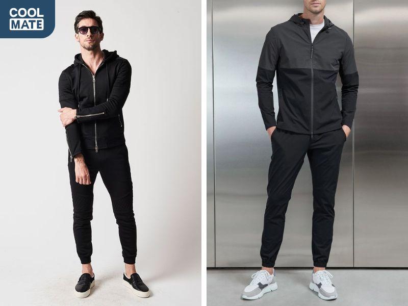 Phối áo gió nam với áo hoodie dáng dài và quần skinny độc đáo