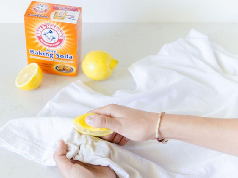 Tẩy mốc bằng baking soda và chanh