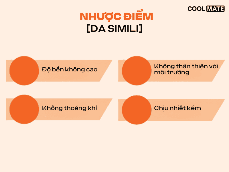 Nhược điểm của da simili