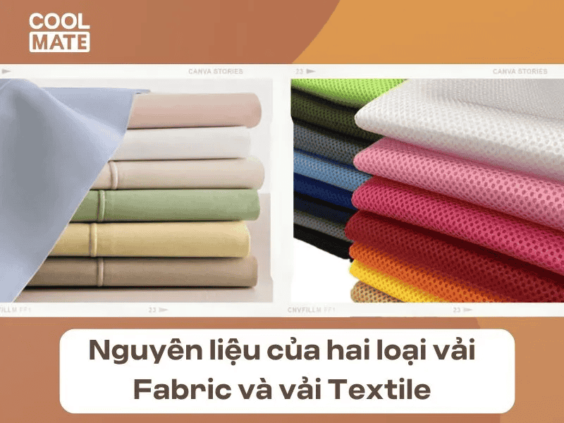 Vải fabric được làm từ những loại sợi không dệt hoặc sợi dệt, đan, móc